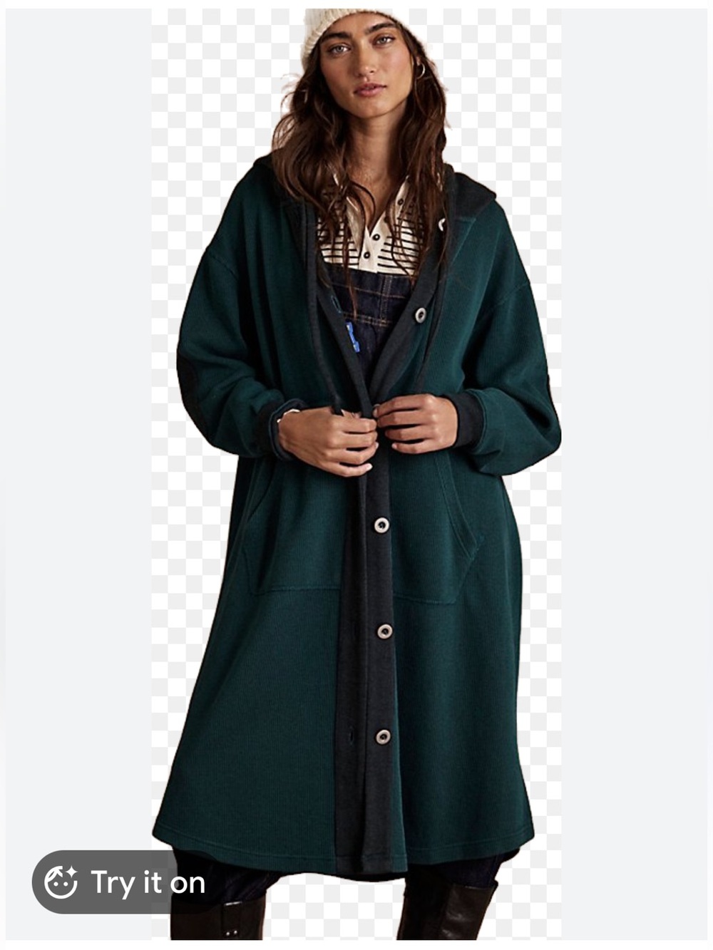 NWT $168 Free People Tomorrows Sweatshirt Cardigan  Hooded oversized
